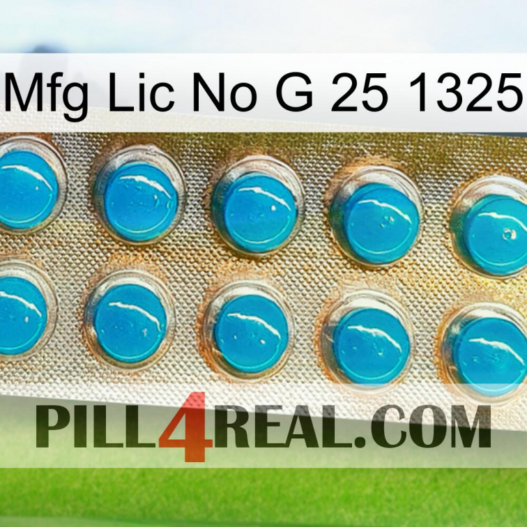 Mfg Lic No G 25 1325 new09
